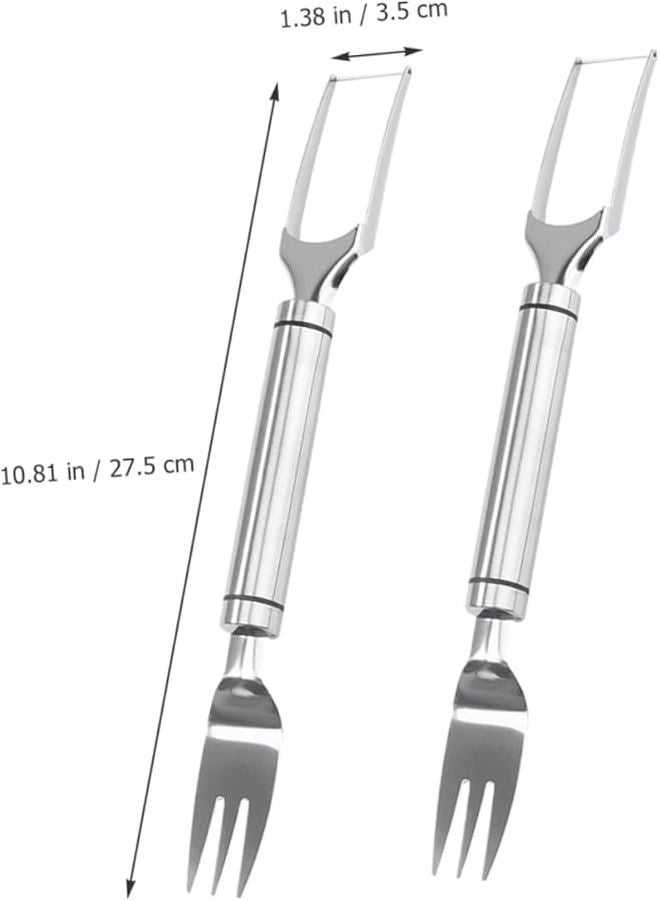 Multifunctional Watermelon Slicer Tool 2 Pcs Fruit Knife and Fork Set Easy Serving Kitchen Gadget - Image 3